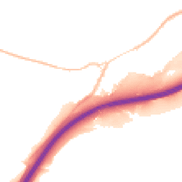 Night-time road noise heatmap for TQ13 0PY