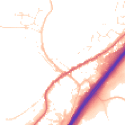 Daytime road noise heatmap for TQ13 7AE