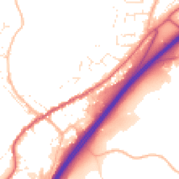 Daytime road noise heatmap for TQ13 7AL