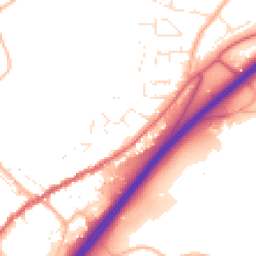 Daytime road noise heatmap for TQ13 7BE