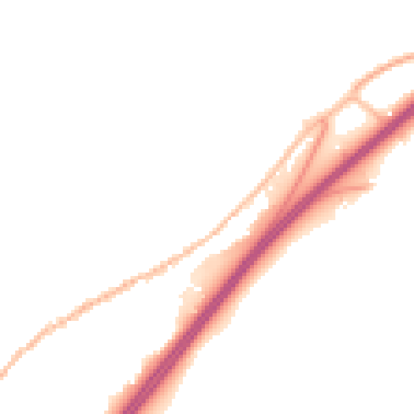 Night-time road noise heatmap for TQ13 7BE