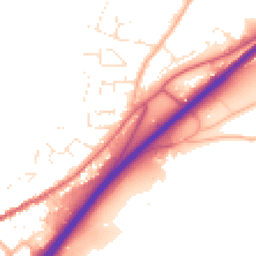 Daytime road noise heatmap for TQ13 7BZ