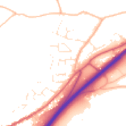Daytime road noise heatmap for TQ13 7DB