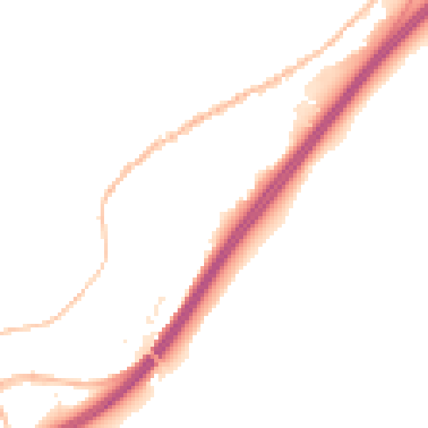 Night-time road noise heatmap for TQ13 7DH