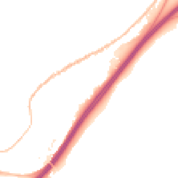 Night-time road noise heatmap for TQ13 7DN