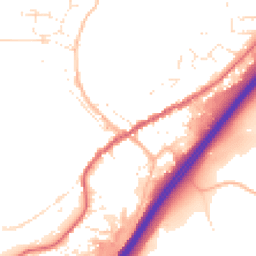 Daytime road noise heatmap for TQ13 7FD