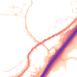 Daytime road noise heatmap for TQ13 7QE