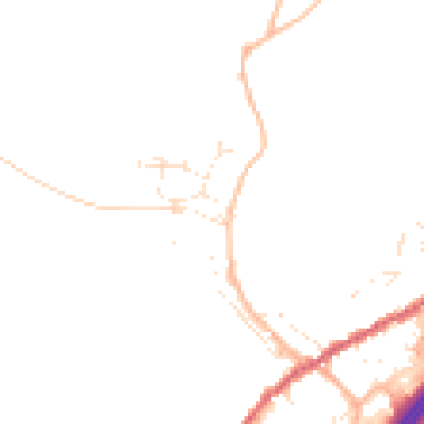 Daytime road noise heatmap for TQ13 7QP