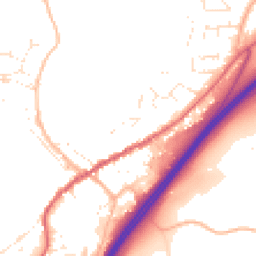 Daytime road noise heatmap for TQ13 7UN