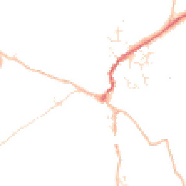 Daytime road noise heatmap for TQ13 8AW