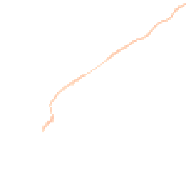 Night-time road noise heatmap for TQ13 8FL