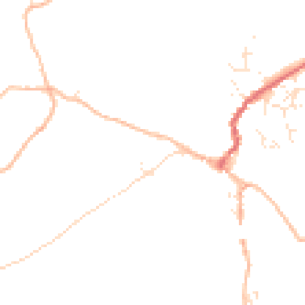 Daytime road noise heatmap for TQ13 8HZ