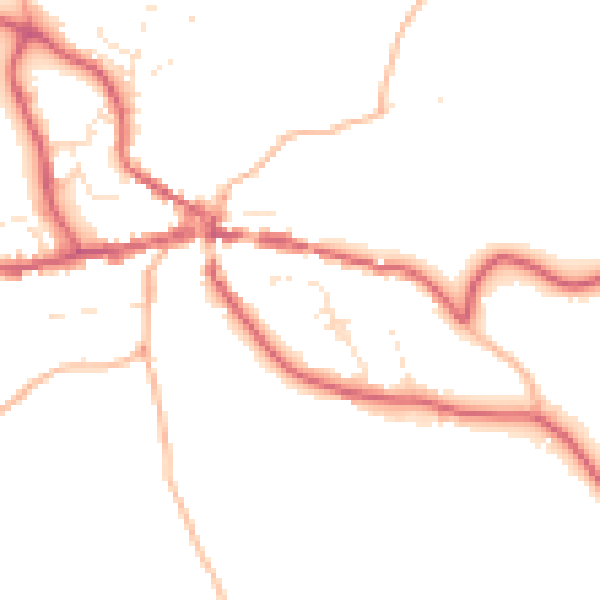 Daytime road noise heatmap for TQ13 8NS