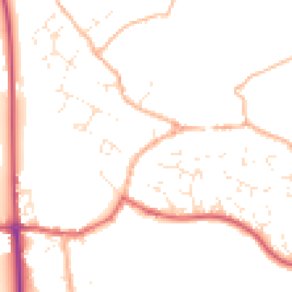 Daytime road noise heatmap for TQ13 9AE