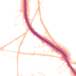 Daytime road noise heatmap for TQ13 9DB