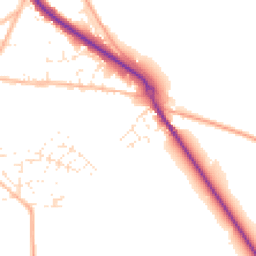 Daytime road noise heatmap for TQ13 9GR
