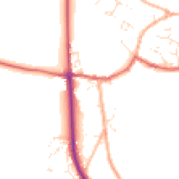 Daytime road noise heatmap for TQ13 9GT