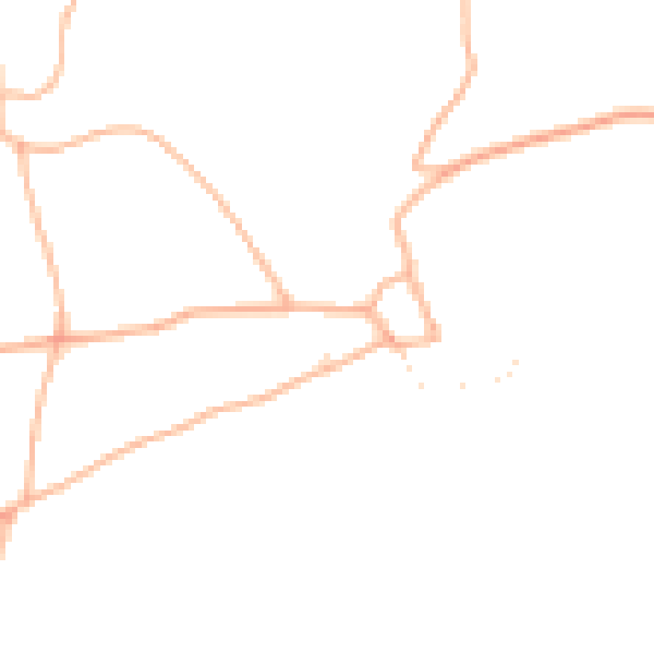 Daytime road noise heatmap for TQ13 9RW