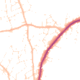 Daytime road noise heatmap for TQ14 8FB