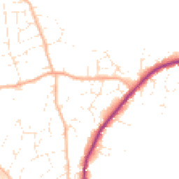 Daytime road noise heatmap for TQ14 8FD
