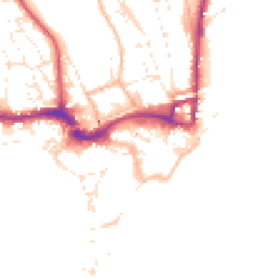 Daytime road noise heatmap for TQ14 8HT