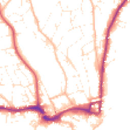 Daytime road noise heatmap for TQ14 8LE