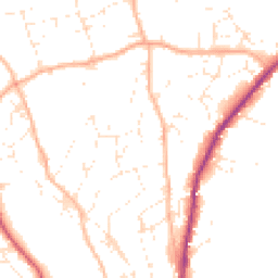 Daytime road noise heatmap for TQ14 8NY