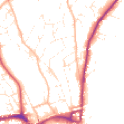Daytime road noise heatmap for TQ14 8PR