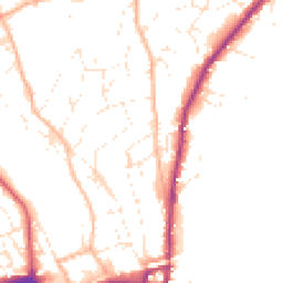 Daytime road noise heatmap for TQ14 8PS