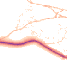 Daytime road noise heatmap for TQ14 9PJ