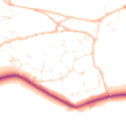 Daytime road noise heatmap for TQ14 9RE