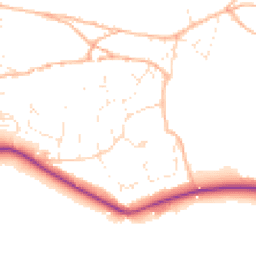 Daytime road noise heatmap for TQ14 9RF
