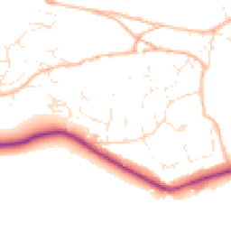 Daytime road noise heatmap for TQ14 9RJ