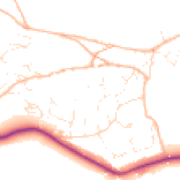 Daytime road noise heatmap for TQ14 9RU