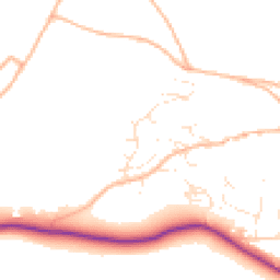 Daytime road noise heatmap for TQ14 9TS