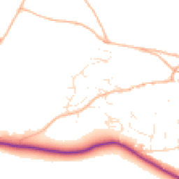 Daytime road noise heatmap for TQ14 9TX