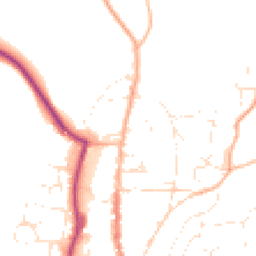 Daytime road noise heatmap for TQ7 1AG