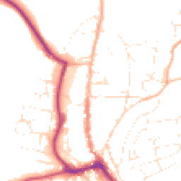 Daytime road noise heatmap for TQ7 1AJ