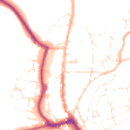 Daytime road noise heatmap for TQ7 1AL