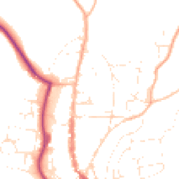 Daytime road noise heatmap for TQ7 1AP
