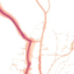 Daytime road noise heatmap for TQ7 1AZ