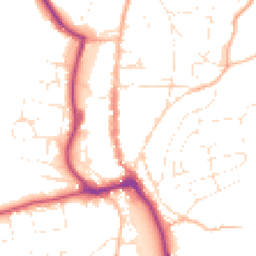 Daytime road noise heatmap for TQ7 1BN
