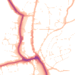 Daytime road noise heatmap for TQ7 1BP