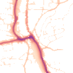 Daytime road noise heatmap for TQ7 1BQ