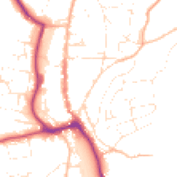 Daytime road noise heatmap for TQ7 1BT