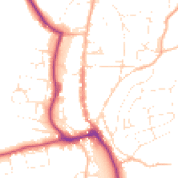 Daytime road noise heatmap for TQ7 1BW