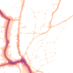 Daytime road noise heatmap for TQ7 1BY