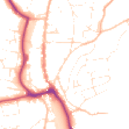 Daytime road noise heatmap for TQ7 1DD