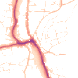 Daytime road noise heatmap for TQ7 1DE