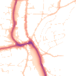 Daytime road noise heatmap for TQ7 1DF